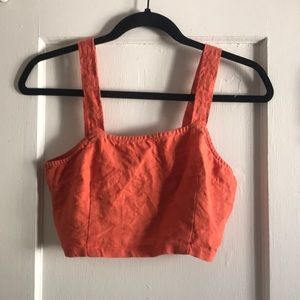 Paloma wool linen crop in orange!